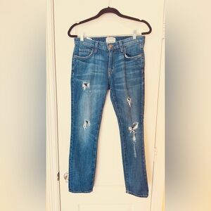 Current/Elliott Classic Blue Straight Leg Jeans